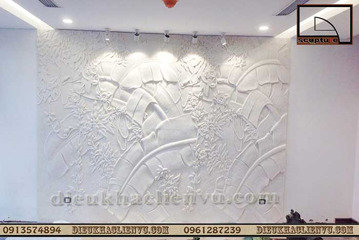 Sáng tác phù điêu hoa lá trang trí